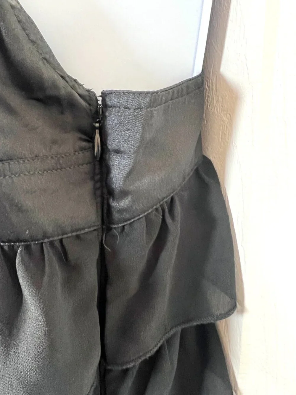 Y2K Charlotte Russe Black Tiered Open Back Mini Dress Size Homecoming Whimsygoth